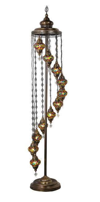 Mosaic 11-Globe Floor Lamp — Rainbow