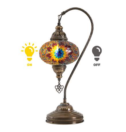 Mosaic Swan Lamp — Multicolor