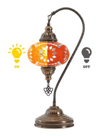 Mosaic Swan Lamp — Orange