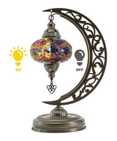 Mosaic Crescent Lamps